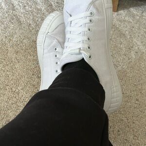 Taos Footwear White Canvas Sneakers